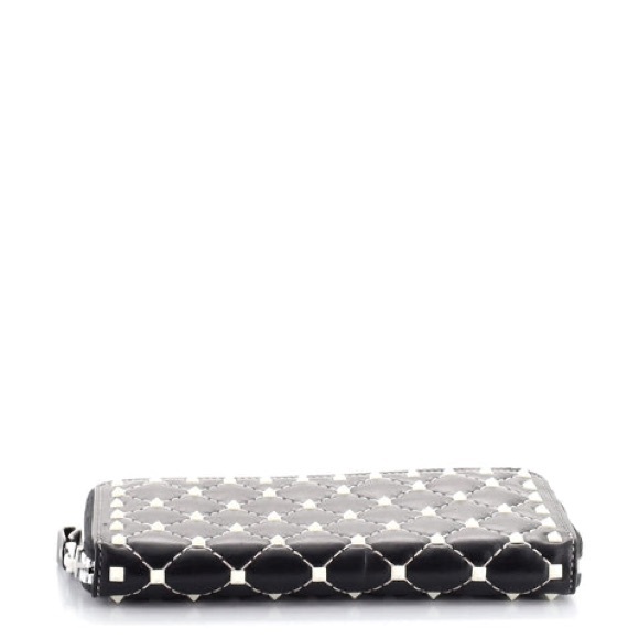 VALENTINO GARAVANI Nappa Rockstud Spike Zip Around Wallet - Picture 2 of 9